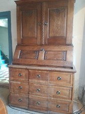 antiker Sekretär aus Eiche um 1830 gearbeitet