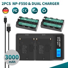 2× NP-F550 Akku Für SONY