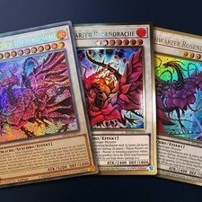 Rosendrache Set Neu! Secret & Gold Rare Holo Yugioh Karten deutsch Drachen Deck