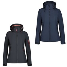 Icepeak Softshelljacke Weste Jacke Damen Frauen mit Kapuze abnehmbare Ärmel