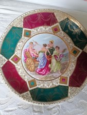 Porzellan Prunkteller Wandteller Barock Stil Alt Wien Amor Wiener Porzellan