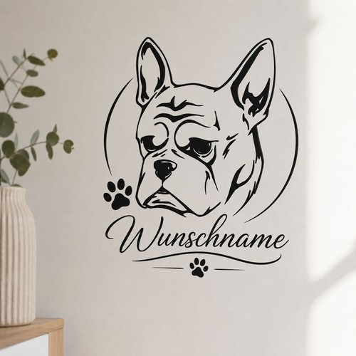 Wandtattoo french bulldog - french,