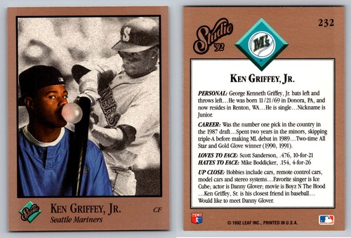 Ken griffey 1992 leaf - jr.,