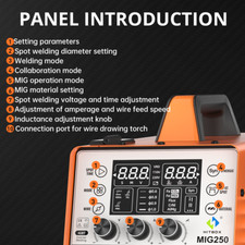 HITBOX 5in1 Schweißgerät 250A gaslos MIG/Lift TIG Alu LCD IGBT 2 Jahre Garantie‌