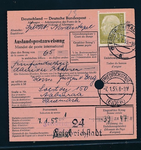 113846 auslandspostanweisung - 113846),