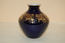 Vase 11 cm echt kobalt gold 45301 Hutschenreuther CM Hohenberg