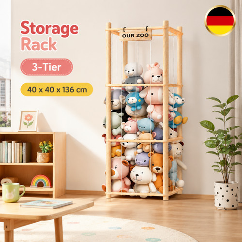 Stufiges holz lagerregal - 3-stufiges,