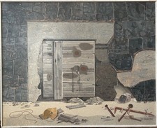 Neue Sachlichkeit Ilse Weber-Kresges Essen Altes Gemäuer mit Holzklappe