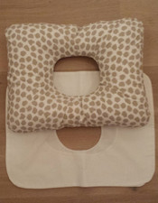 Schönheitskissen,Wellnesskissen,Nackenkissen,Flecken Dots, + Ersatzbezug,Vanille