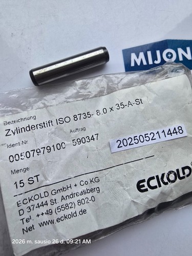 Eckold zylinderstift iso 8735 - zylinderstift,