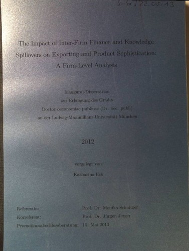 The impact inter firm - impact, of