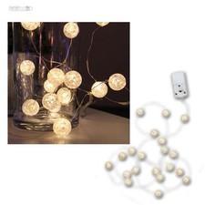 Batterie Lichterkette "Kugeln", 15 LEDs warmweiß, 15 LED Bälle Lichtkette Ball
