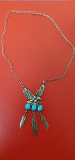 Halskette Collier Navajo Sterling Indianerschmuck Türkis Adler