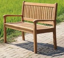 Gartenbank Beaufort Teak 130 cm Gartenmöbel Outdoor Sitzbank Teakmöbel Bank