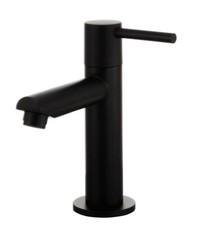 Kaltwasser Standventil mit Kopfsteuerung Armatur für Bad/WC, schwarz