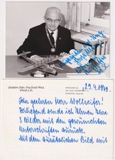 Originalunterschrift + Widmung auf Foto des DoX Flugkapitän Horst Merz 1970