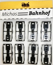 8 x Drehgestell Drehgestelle  2-achsig ohne Achsen TT 1:120 HS5  å