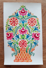 DDR: Abziehbild Schiebebild Bauernmalerei Ornamente Blumen,  Motiv 1013  /  1981