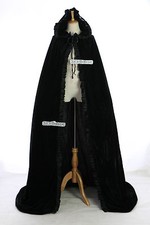 Cape-02 schwarz black Samt