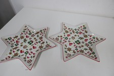 2 Teller - Stern  - Weihnachtsmotive  Weihnachtsteller - Plätzchenteller