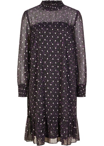 Chiffonkleid mit silberdruck - chiffonkleid,