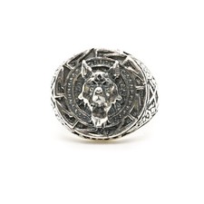 Wolf Signet Ring .925 Silber