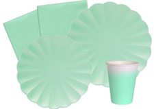 - Party Tischset Party Flower Shape 8 Personen 44 tlg Teller Becher Ser...