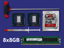 2x Intel Xeon X5690 3,46 GHz Six Core CPU no IHS +64GB RAM Apple MacPro 4,1 2009