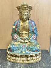 Cloisonné-Bronze-Statue des