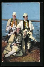 Ansichtskarte Drei albanische