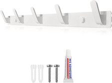Garderobenhaken weiß 5er set - garderobenhaken,