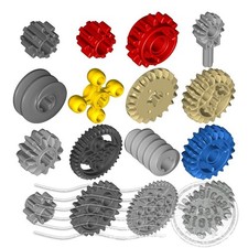 LEGO Technic Zahnräder, Zahnstangen, Riemenscheiben und Differentiale nach Wahl