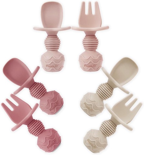 6er pack silikon babylöffel - 6er,