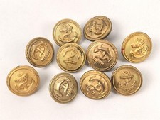 Kriegsmarine,  10 Knöpfe 21mm