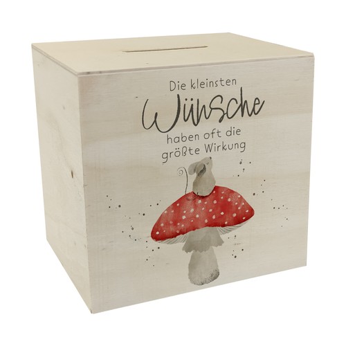 Maus auf fliegenpilz - maus, spardose