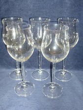 5 x Nachtmann neutrale Weingläser signiert - schlicht - Landhaus