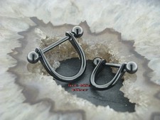 Piercing Nipple Shield STEIGBÜGEL Schwarz Black Intim Brustpiercing Bruststab