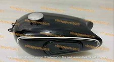 BMW R25/3 Schwarz Lackierter Stahl Kraftstoff Benzintank mit Chrom Deckel