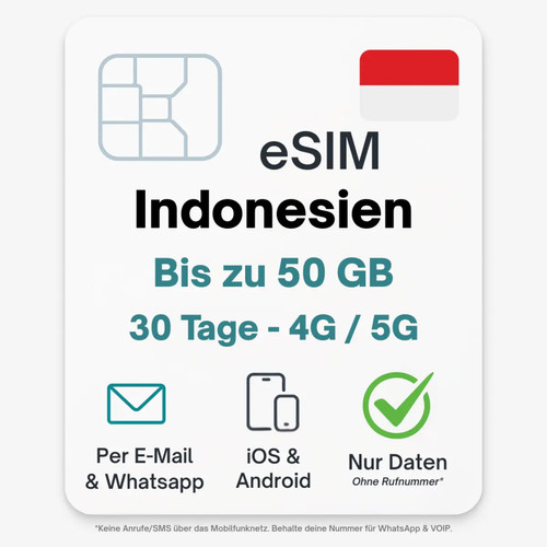 Indonesien esim datentarif - esim,
