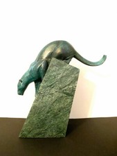 Bronzefigur Bronze Panter mit