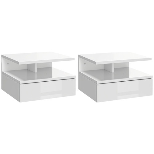 Homcom nachttisch 2er - 2er, set