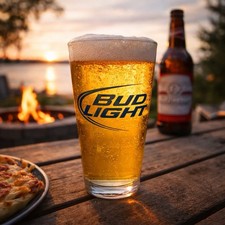 Vintage Bud Light Clear Pint