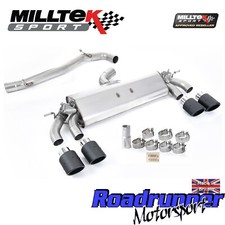 Milltek Golf R MK7.5 Auspuffanlage VENTIL 3" Non Res Carbon JET '17on SSXVW582