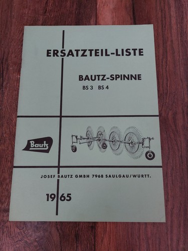 Original ersatzteilliste bautz - ersatzteilliste,
