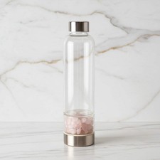 Trinkflasche Glas Rosenquarz -