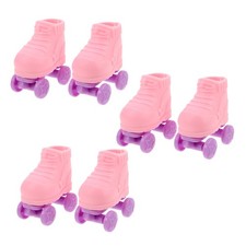  3 Pairs Rollschuhe Für Puppen Aus Kunststoff Puppenhaus-Rollschuhe