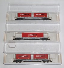 Fleischmann 825201 Spur N Container Tragwagen Set, SBB Cargo OVP, sehr guter Zus