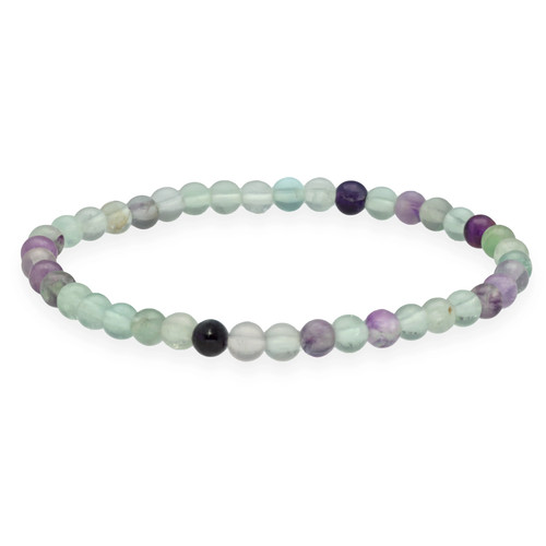 Fluorit mini kugelarmband - fluorit, 4mm