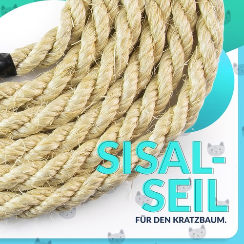 200m natürliches sisal seil - 1-200m,