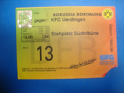 Ticket bvb dortmund - bvb, kfc